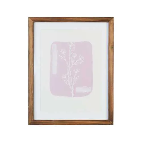 11" X 14" Botanical Framed Wall Art with Glass