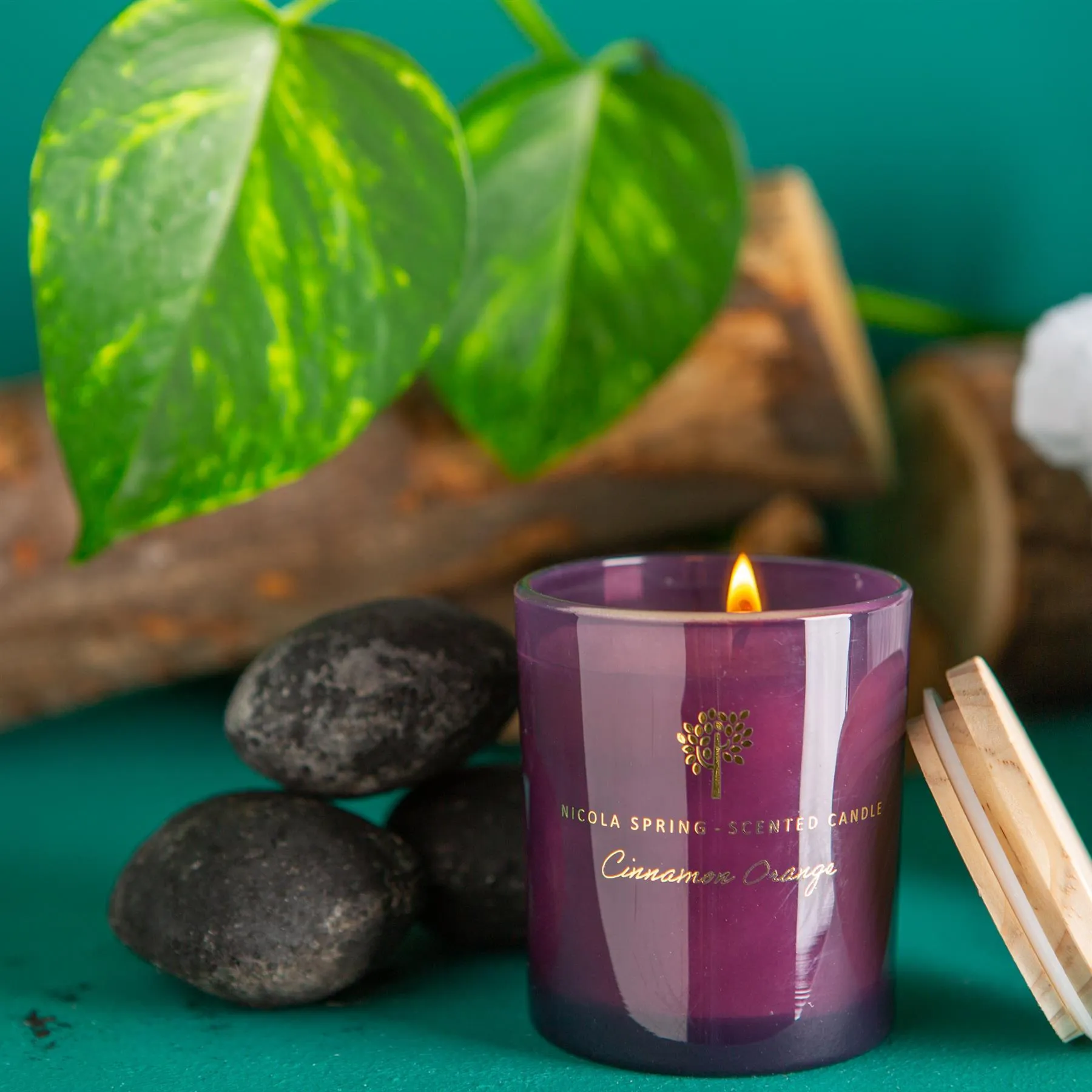 130g Cinnamon Orange Soy Wax Scented Candle - By Nicola Spring