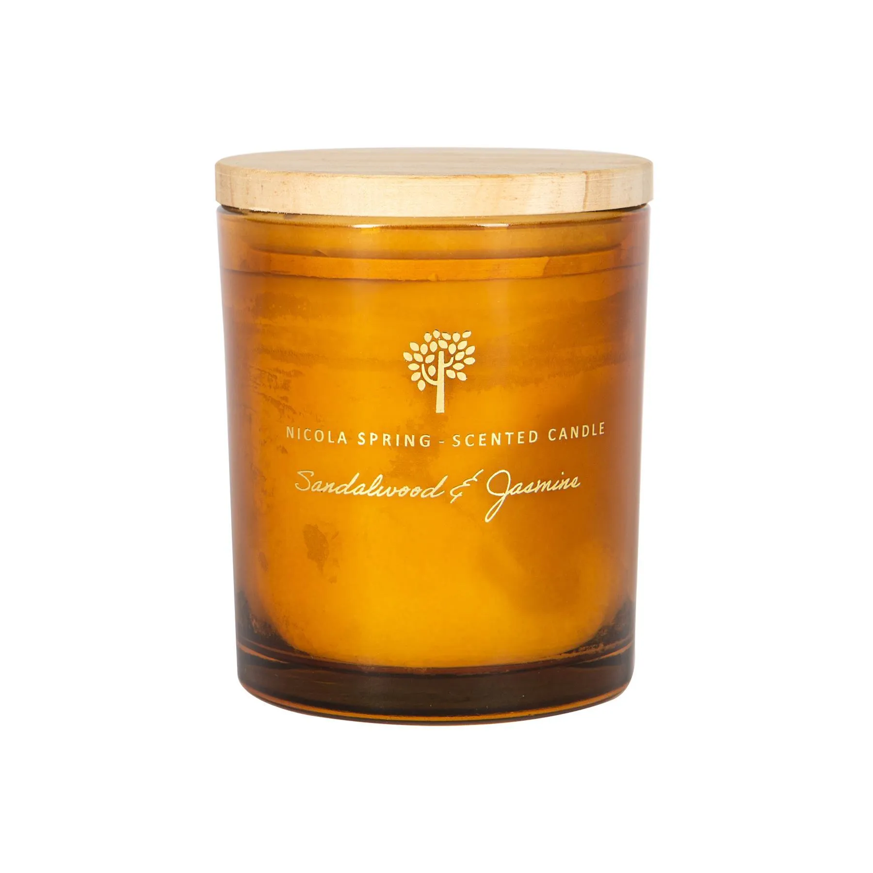 130g Sandalwood & Jasmine Soy Wax Scented Candle - By Nicola Spring