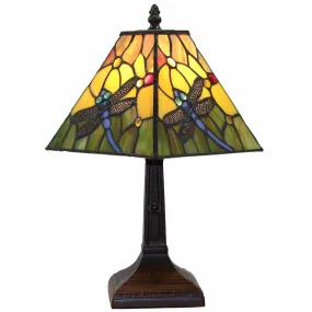15" Tiffany Style Blue Dragonflies Table Lamp By Homeroots