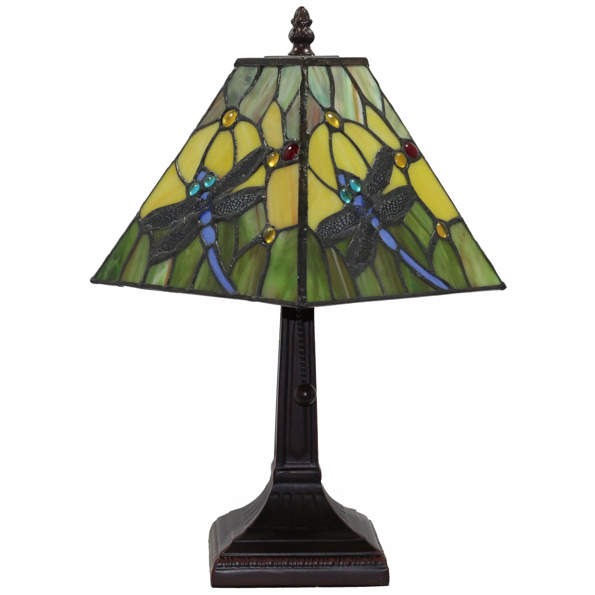 15" Tiffany Style Blue Dragonflies Table Lamp By Homeroots