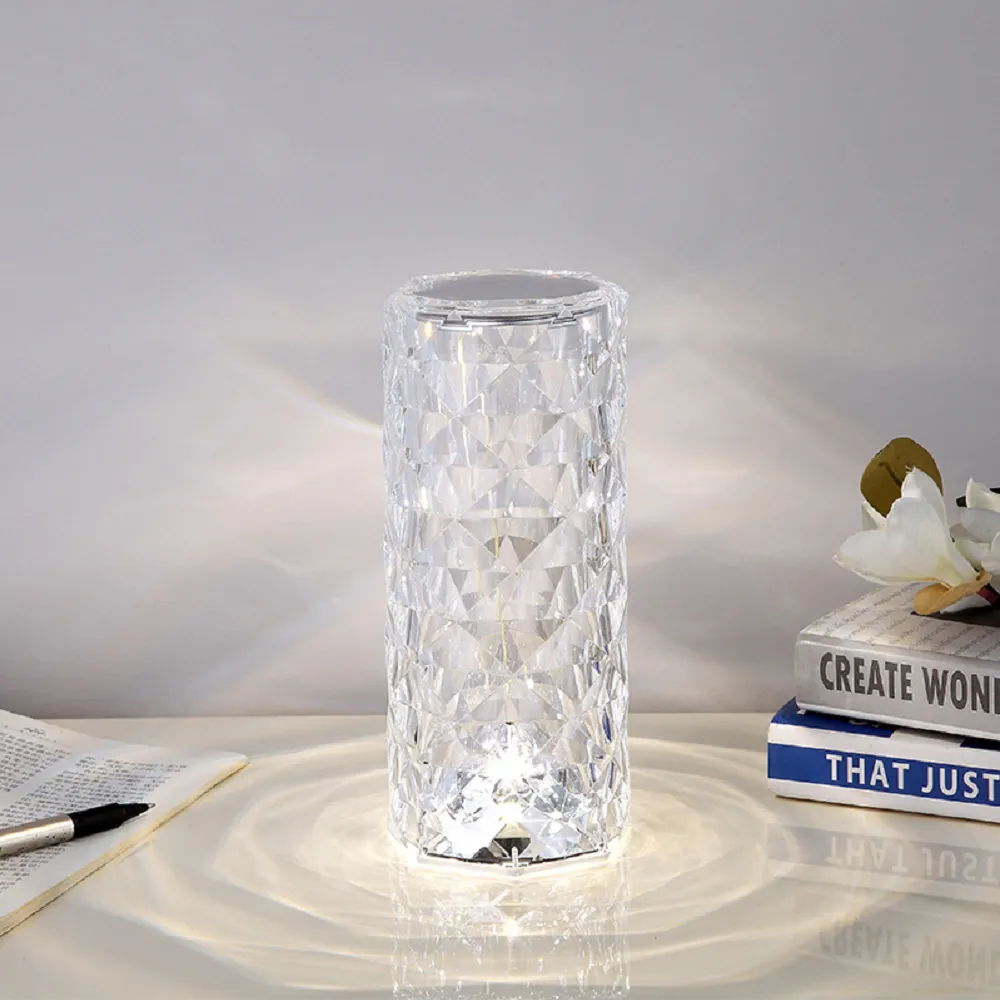16 colour crystal LED rose diamond table lamps