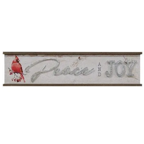 2/set Wood & Galvanized Christmas Sign