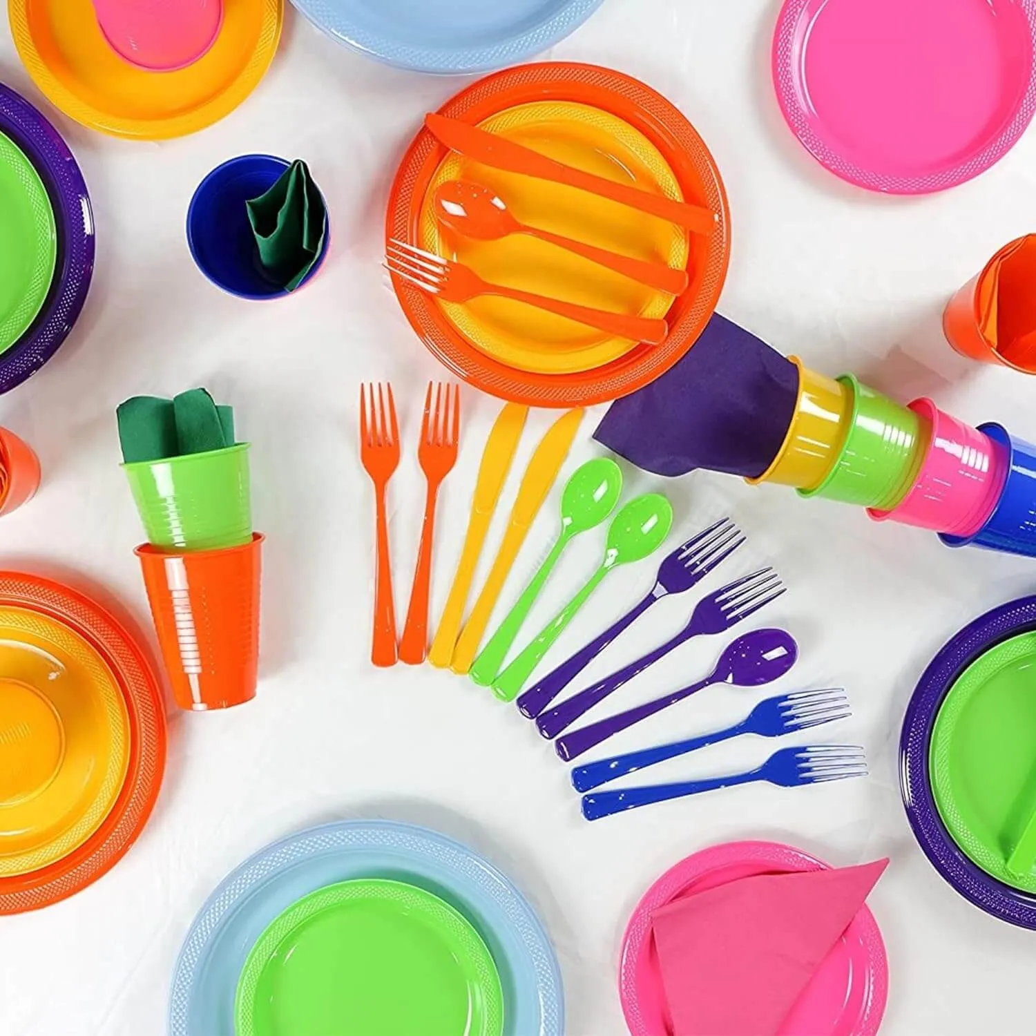 350 Solid Color Tableware Combo - Light Blue