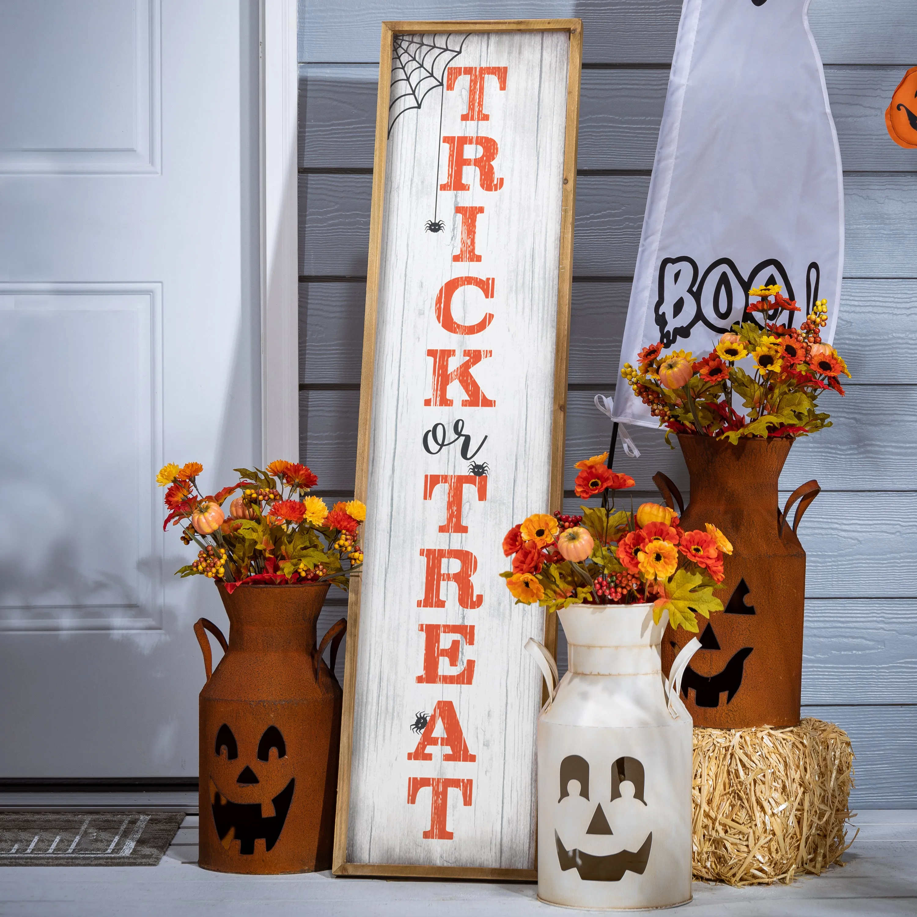 4 Ft Tall Trick or Treat Halloween Porch Sign, Outdoor Decor