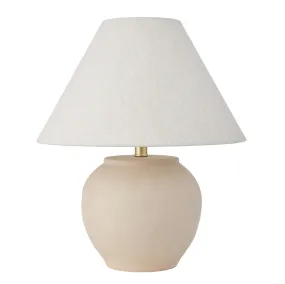 Amalfi Stone Effect Table Lamp Beige & Cream 40x40x48cm