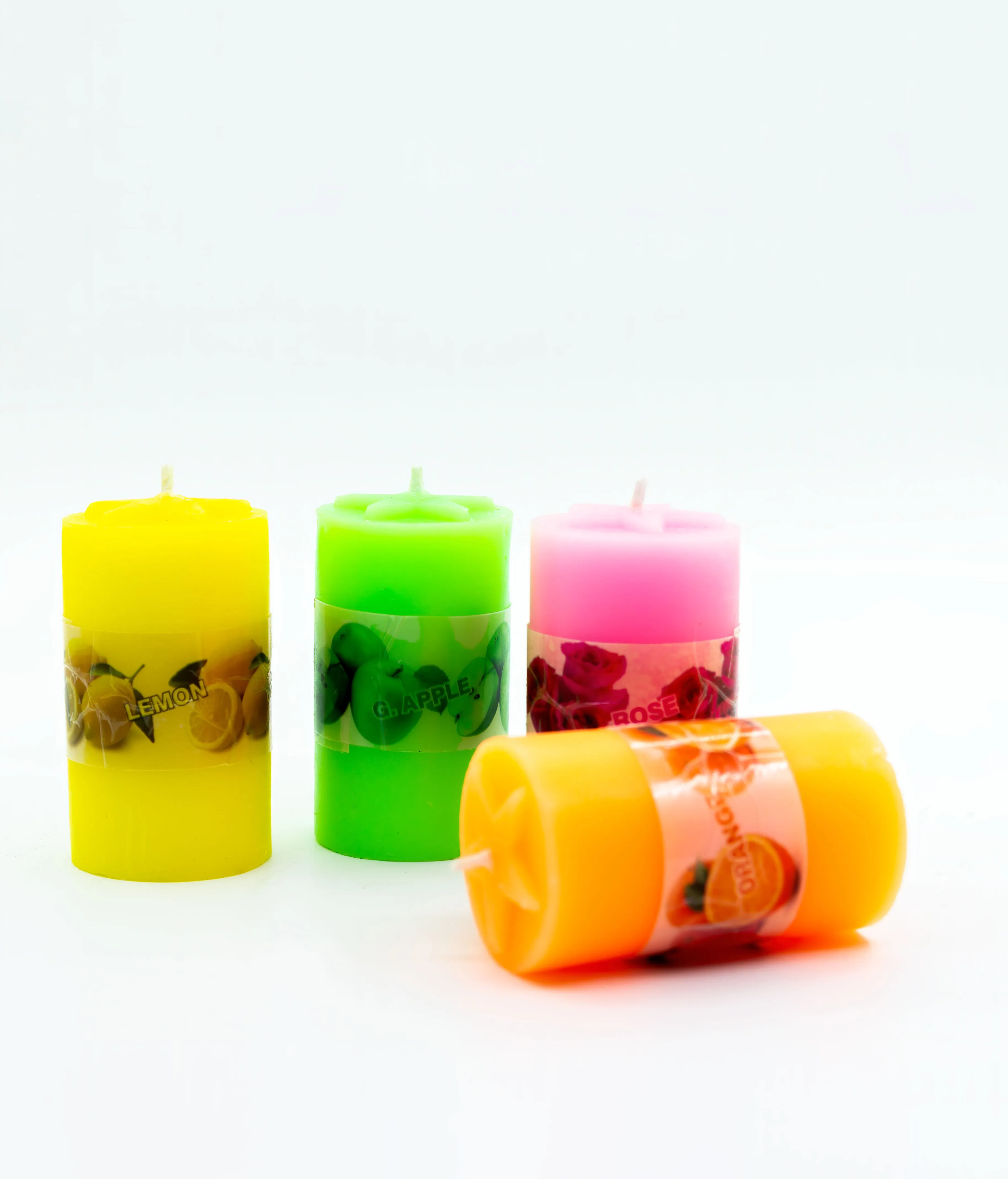 American-Elm Pack of 4 Fargrance Aroma Candles for Decoration (1.5x2.75 Inch Each)