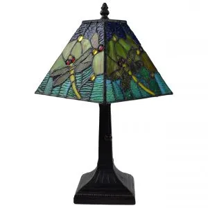Amora Lighting AM288TL08B Tiffany Style Dragonfly Table Lamp 14.5" Tall