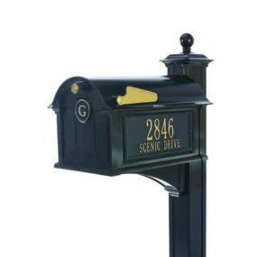 Balmoral Personalized Mailbox Plaques, Monogram & Post Package – Available in Multiple Finishes