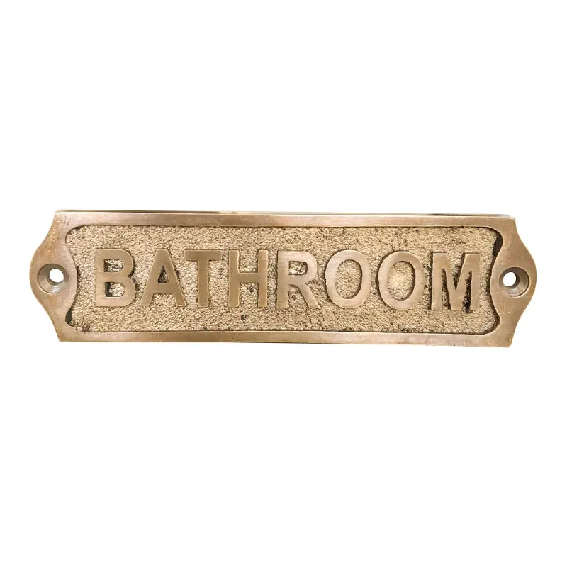 Bathroom Brass Plaques 22x5 cm