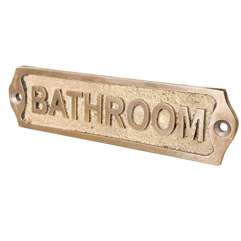 Bathroom Brass Plaques 22x5 cm