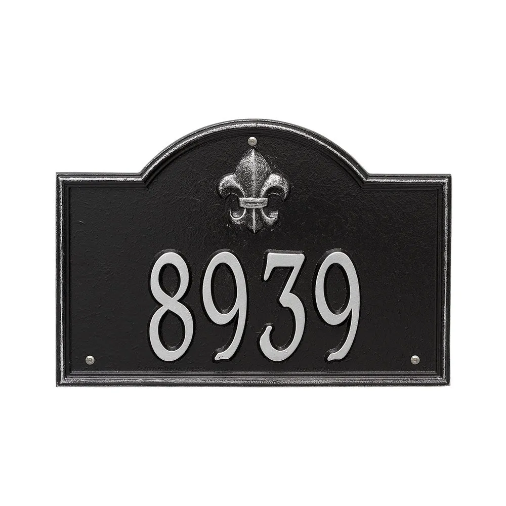 Bayou Vista Arch Address Plaque - One Line