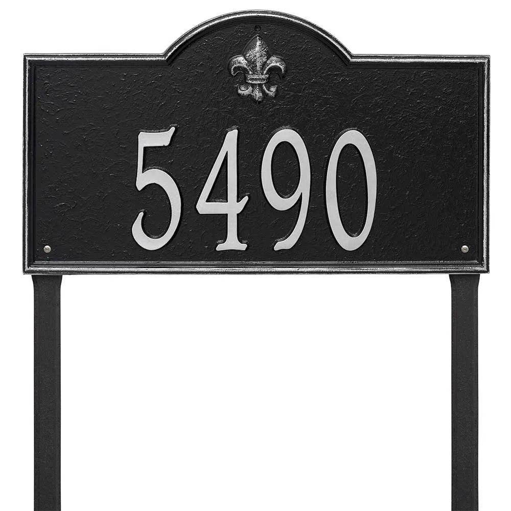 Bayou Vista Arch Address Plaque - One Line