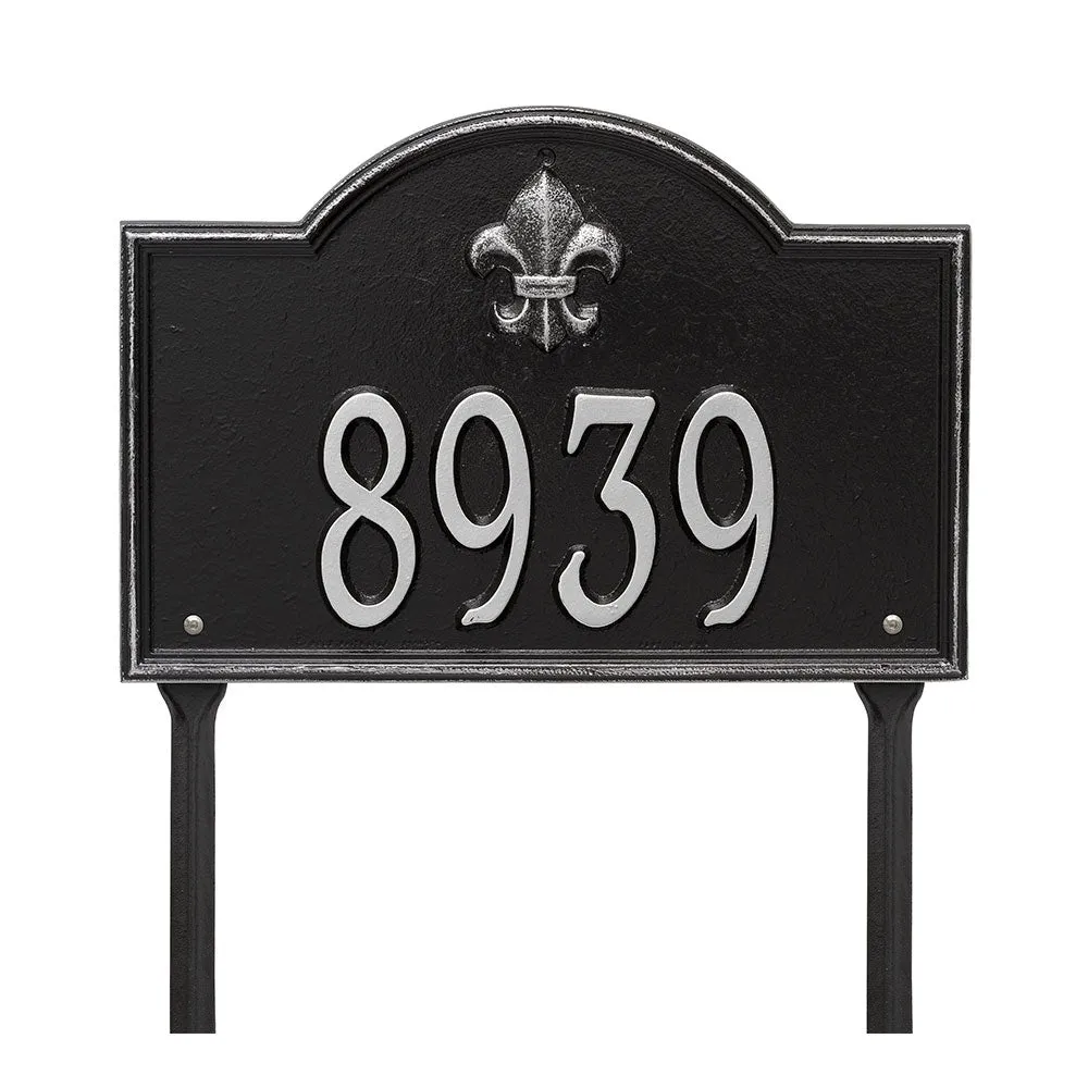 Bayou Vista Arch Address Plaque - One Line