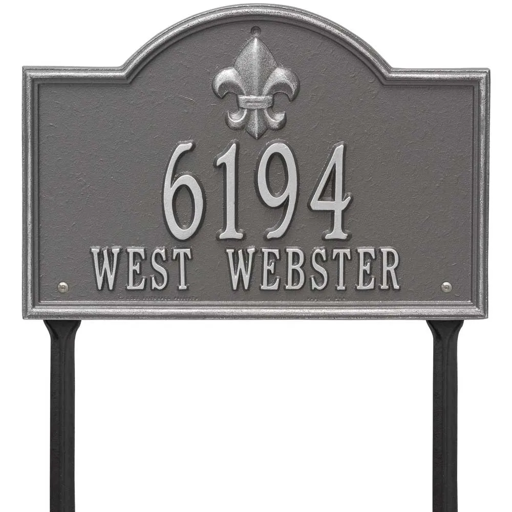 Bayou Vista Lawn Address Sign - Two Line
