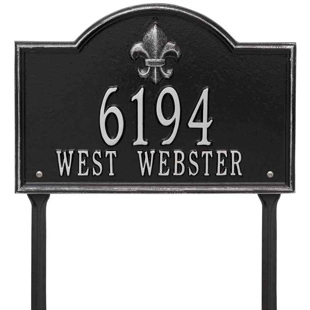 Bayou Vista Lawn Address Sign - Two Line