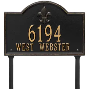 Bayou Vista Lawn Address Sign - Two Line