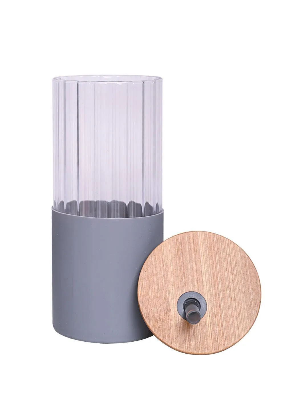 Borosilicate Glass Tumbler with Grey Silicone Sleeve - 350Ml