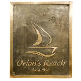 Brass Address Plaque Plate BAP86