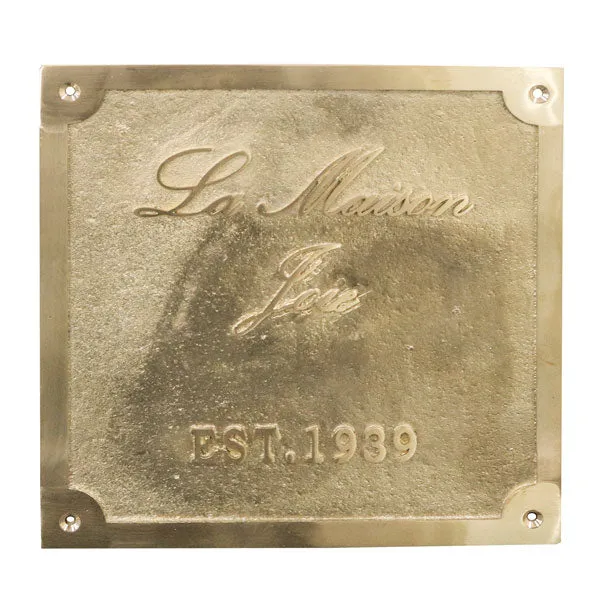 Brass Address Plaques BAP17