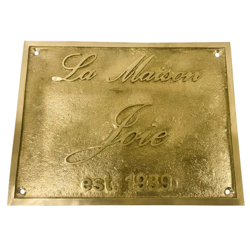 Brass Address Plaques BAP17