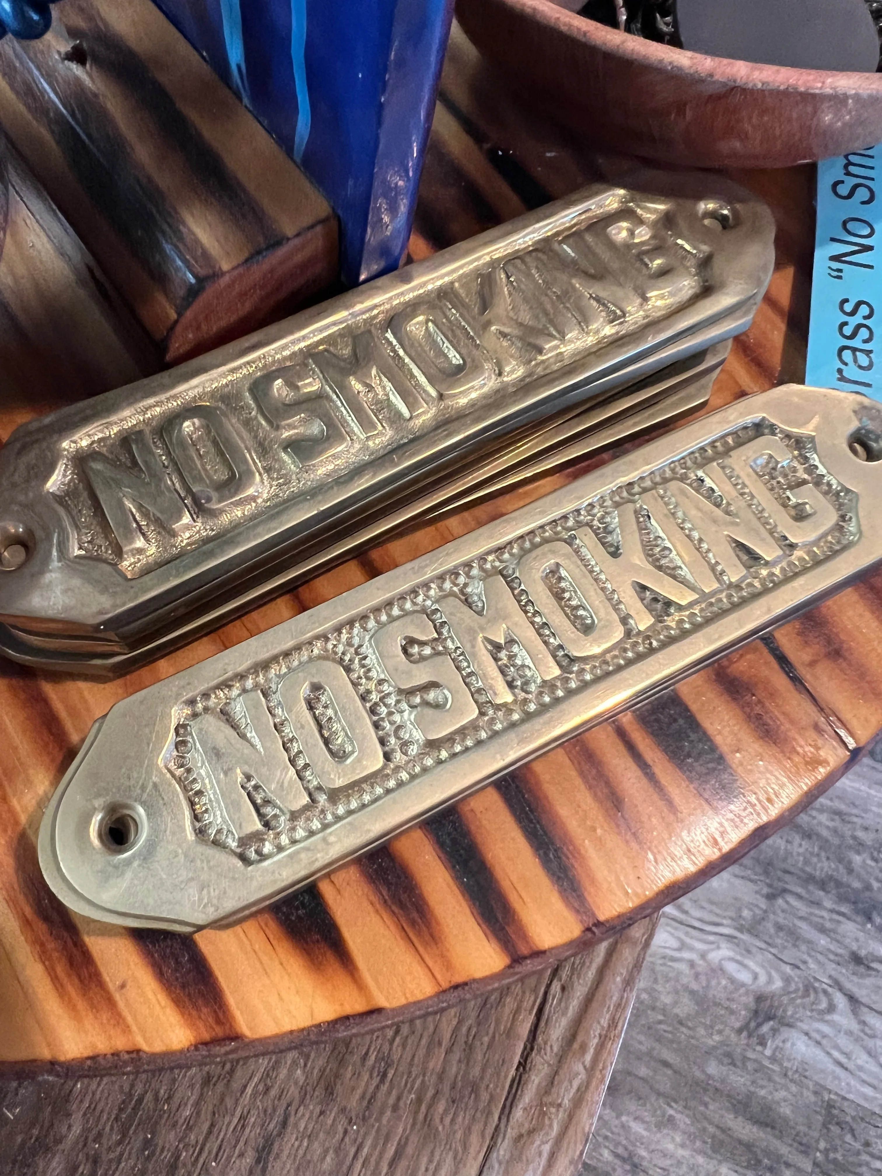 Brass No Smoking Plaques