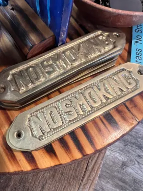 Brass No Smoking Plaques