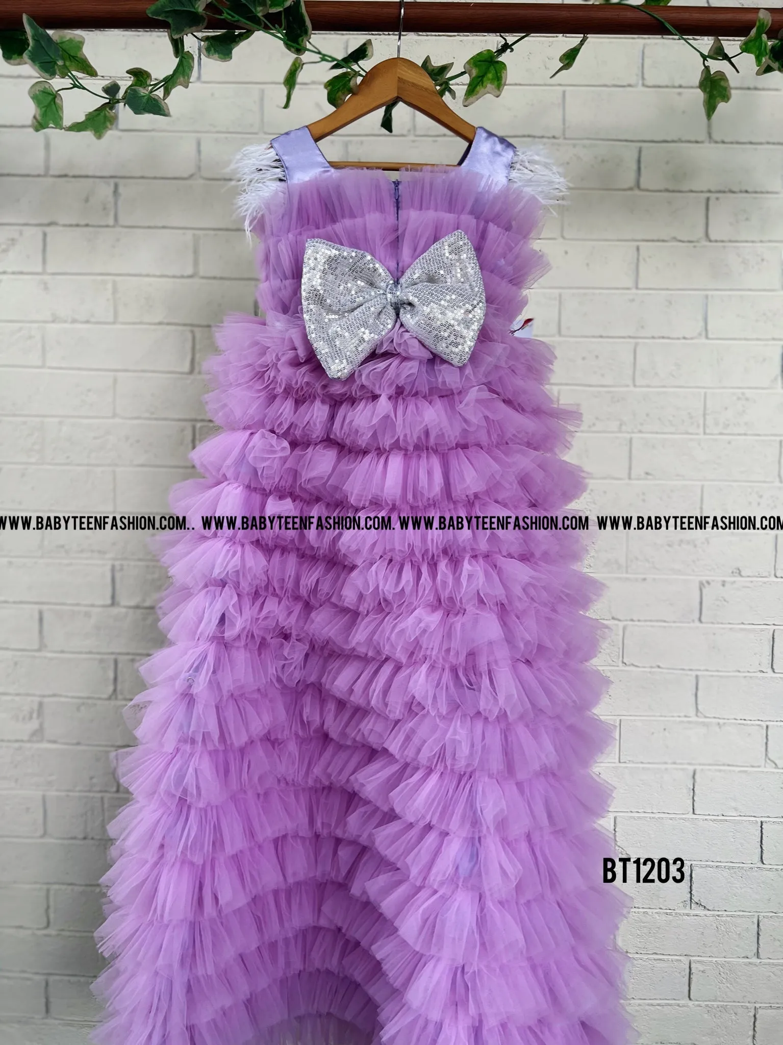 BT1203 Lavender Dream Frill Dress – Enchanting Whirls Await