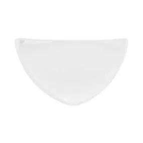 CAC China TRG-16 Triangular Flat Plate White 10 1/2" Case of 12 Pcs