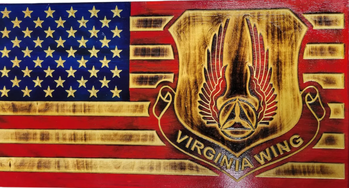 CAP Wooden US Flag with logo