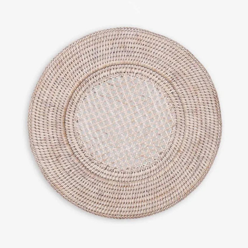 Caspari | Rattan Round Charger Plate