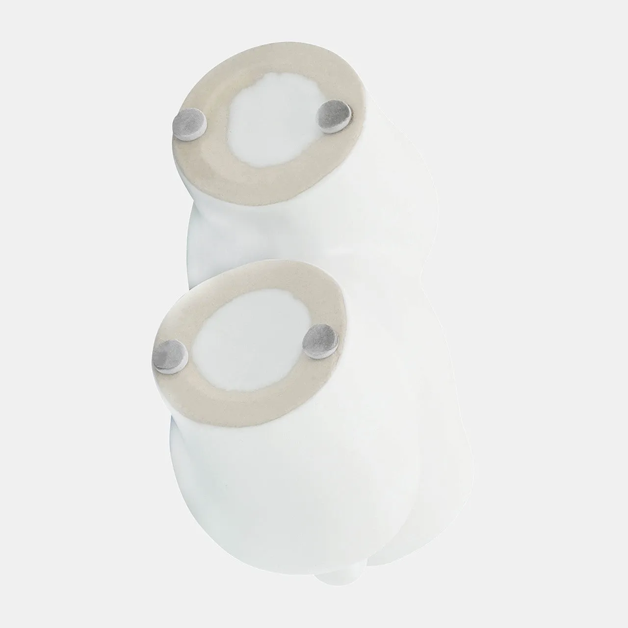 Cer, 6" Half Body Vase, White