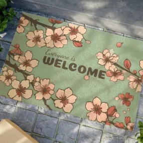 Cherry Blossoms Coir Coconut Fiber Doormat