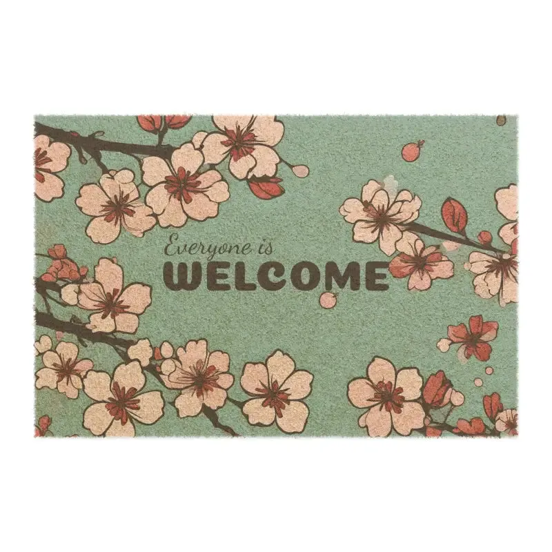 Cherry Blossoms Coir Coconut Fiber Doormat