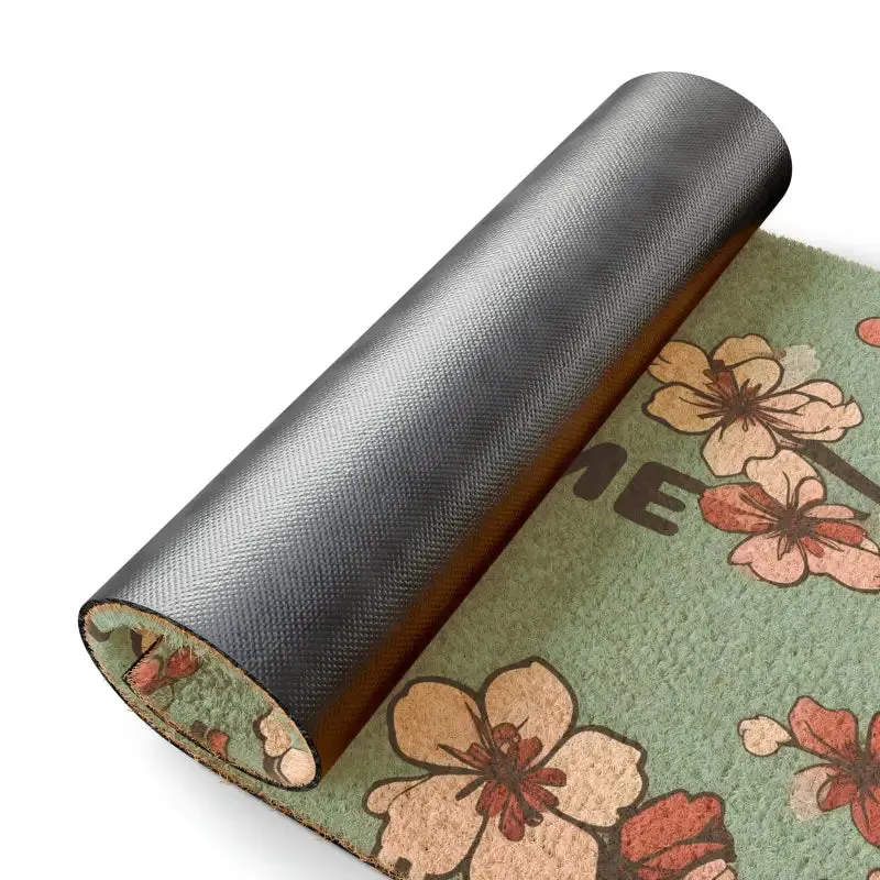 Cherry Blossoms Coir Coconut Fiber Doormat