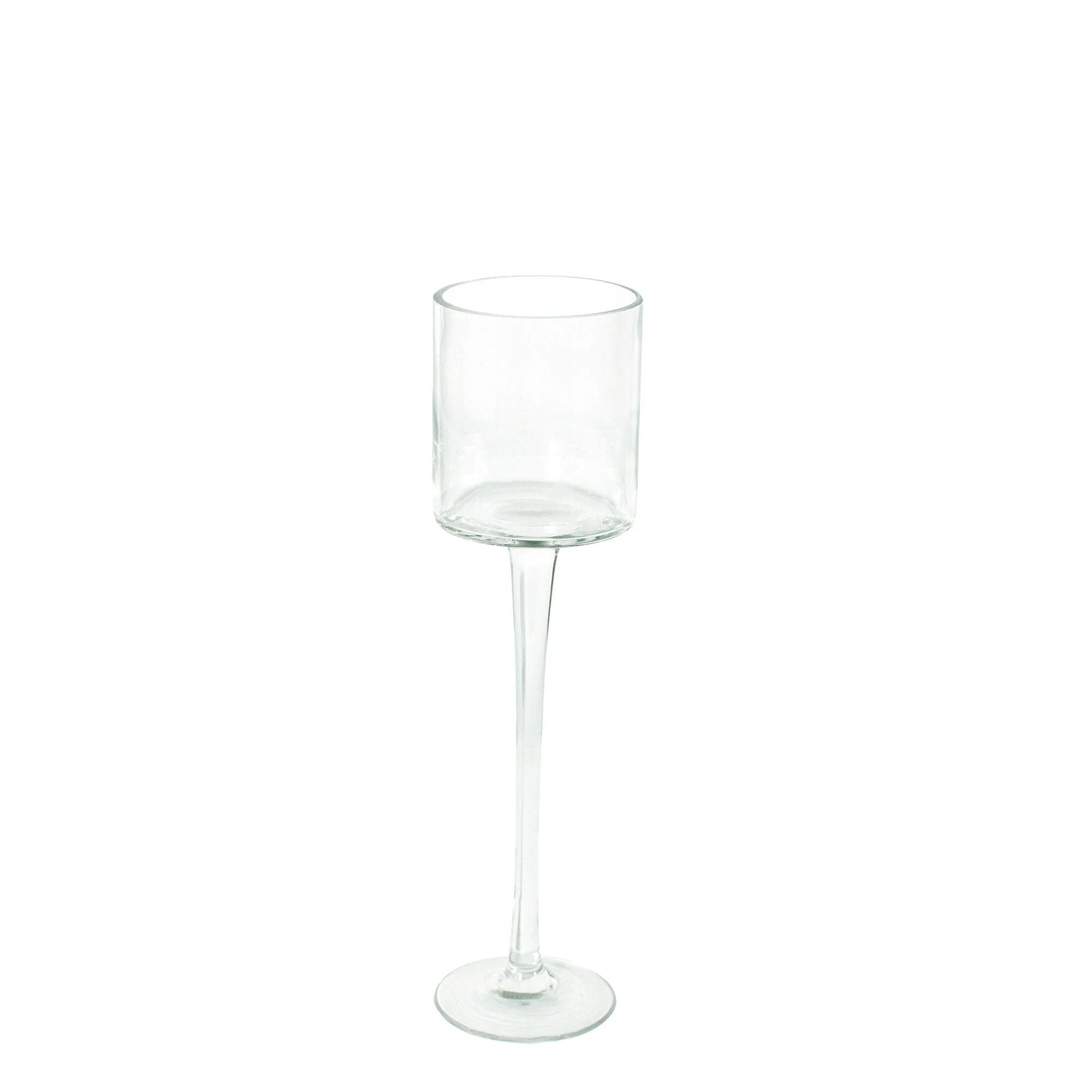 Clear 8cm x 30cm Glass Holder With Stem