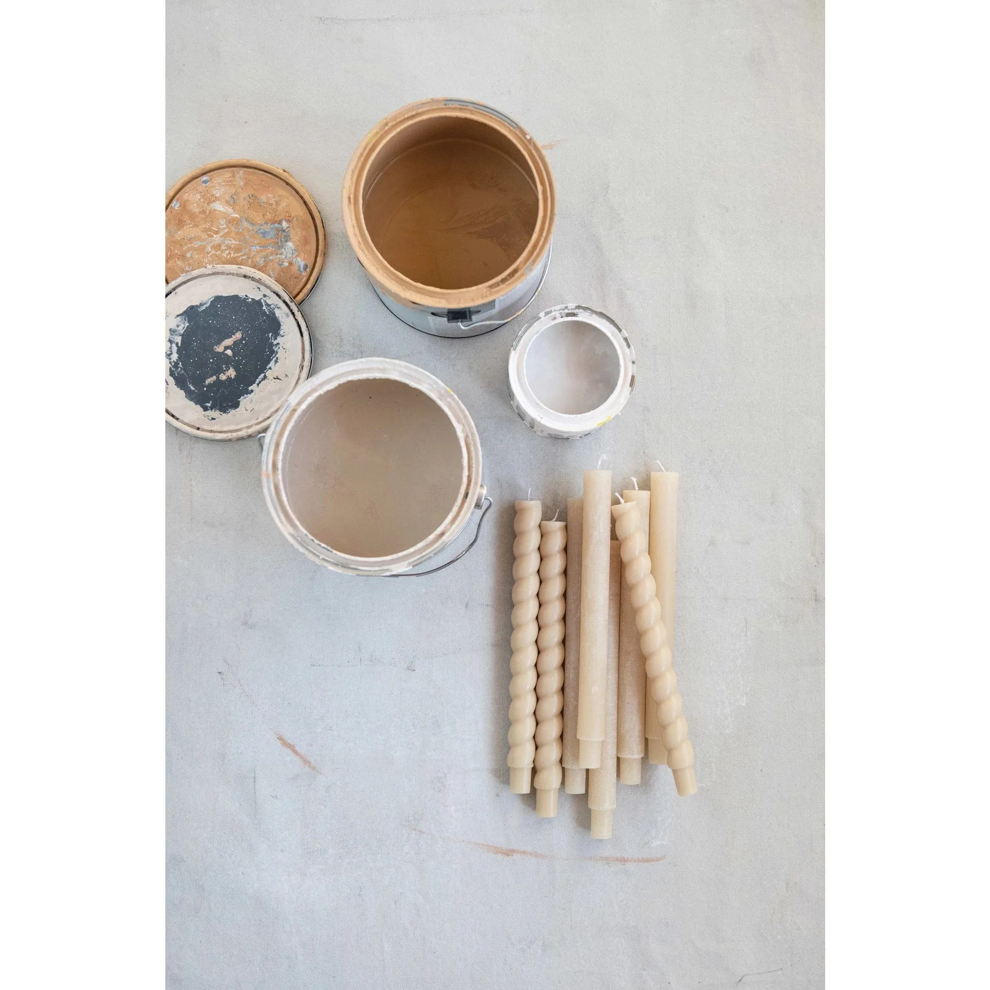 Creative Co-Op Unscented Powder Taper Candle in Box Set