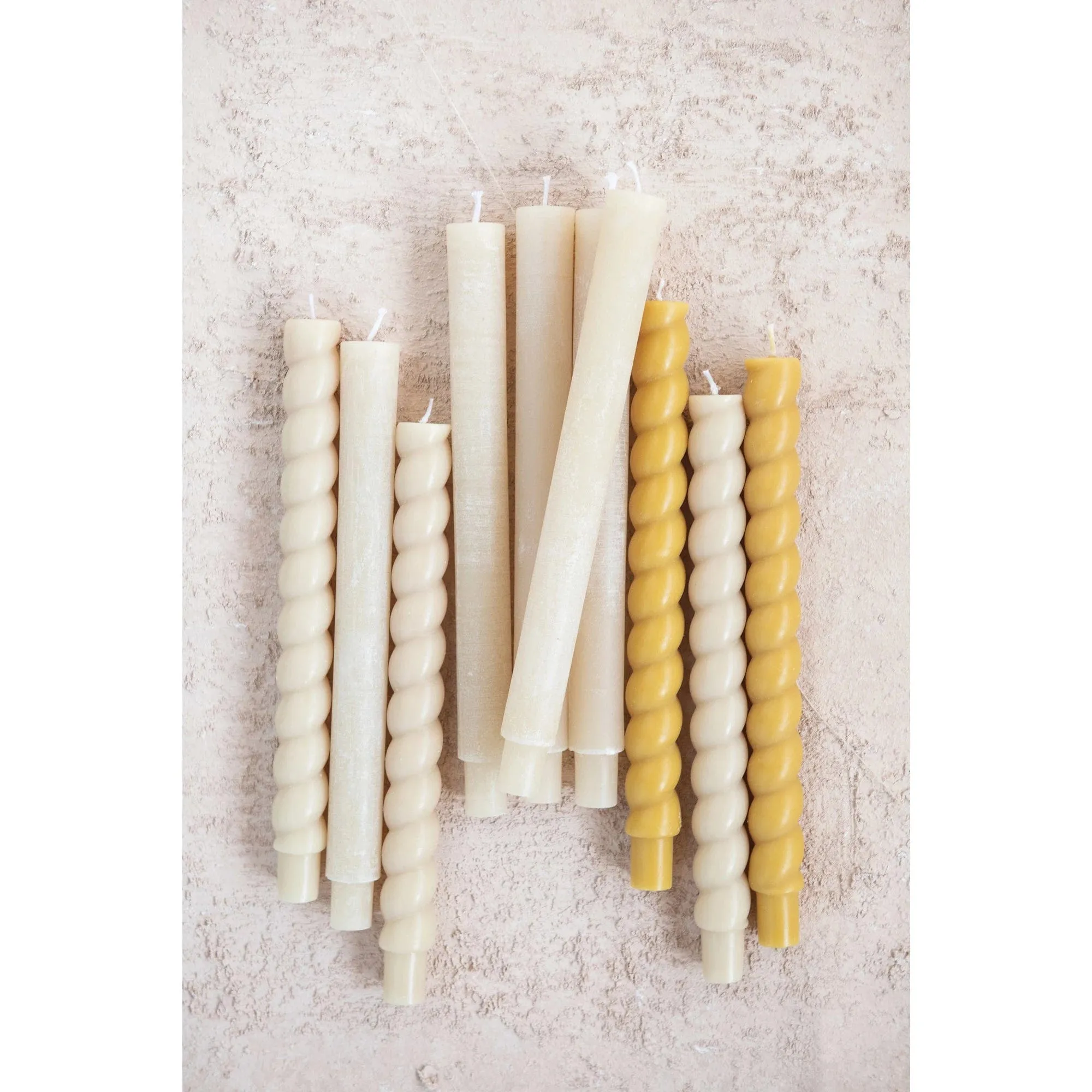 Creative Co-Op Unscented Powder Taper Candle in Box Set