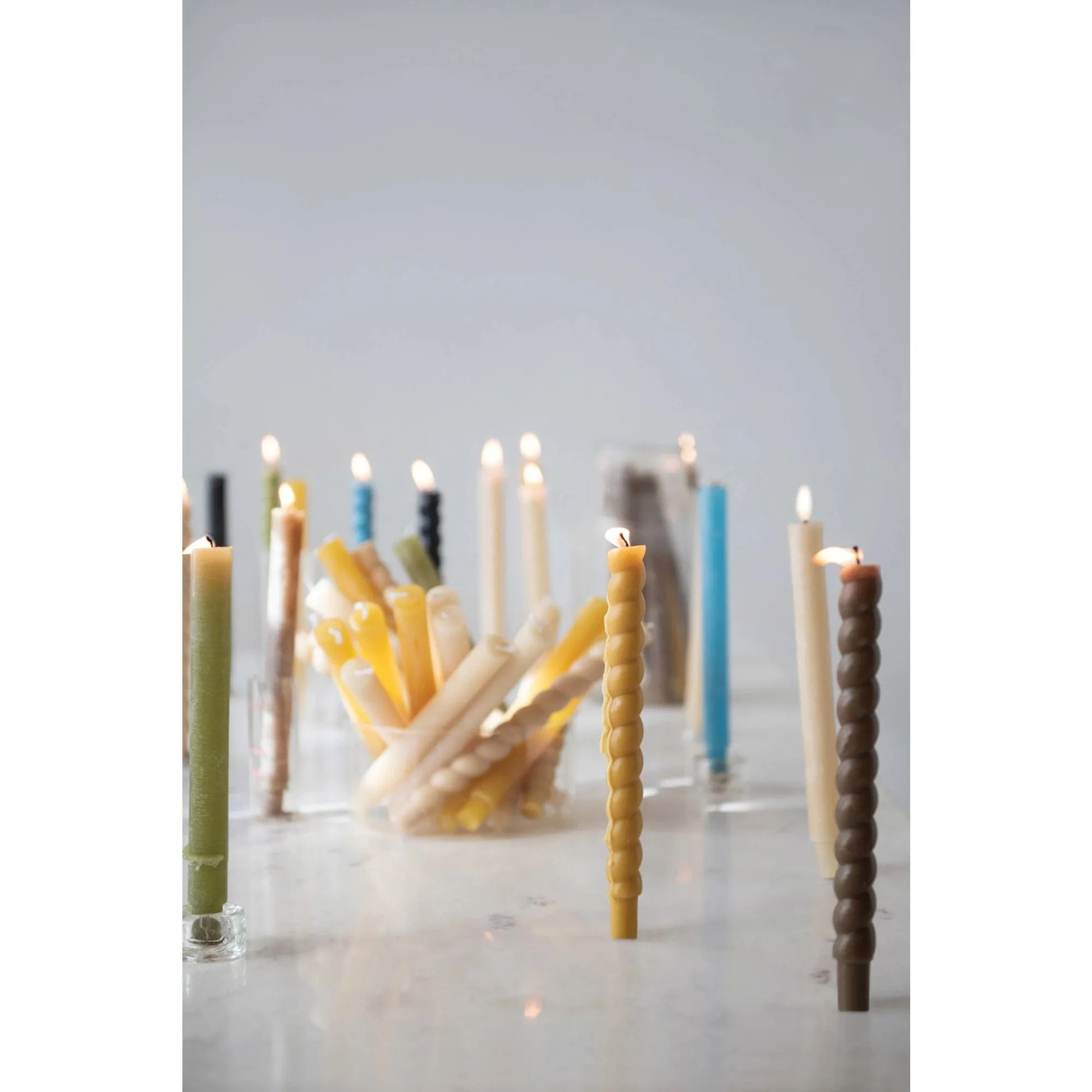 Creative Co-Op Unscented Powder Taper Candle in Box Set