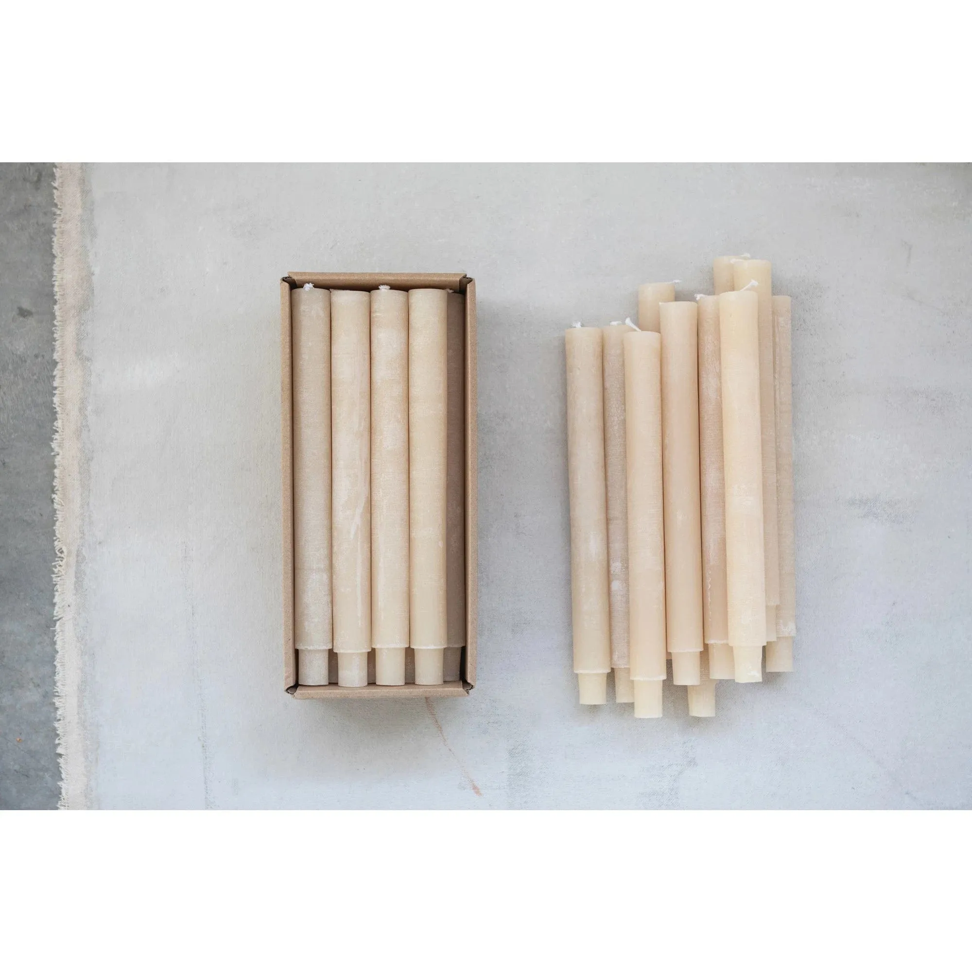 Creative Co-Op Unscented Powder Taper Candle in Box Set