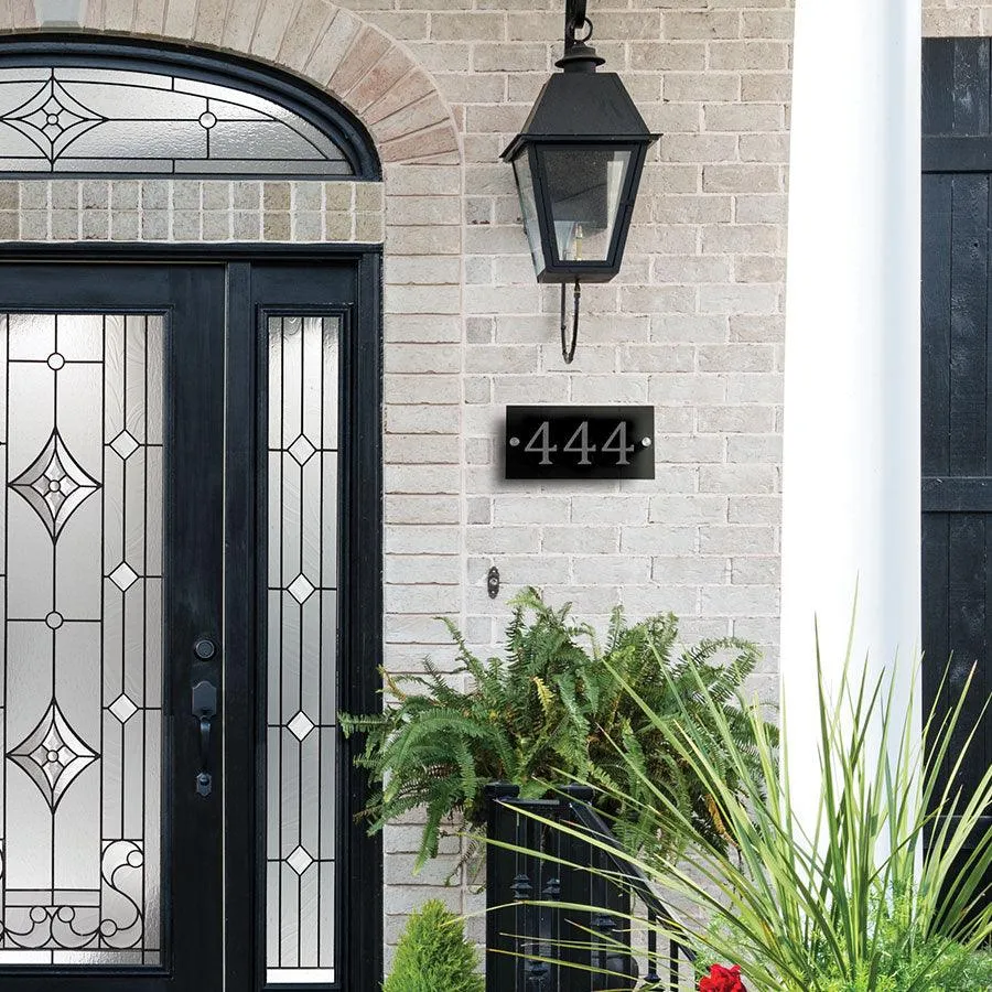 Customizable Glass Address Plaque