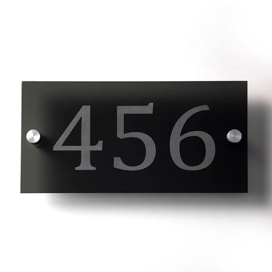 Customizable Glass Address Plaque