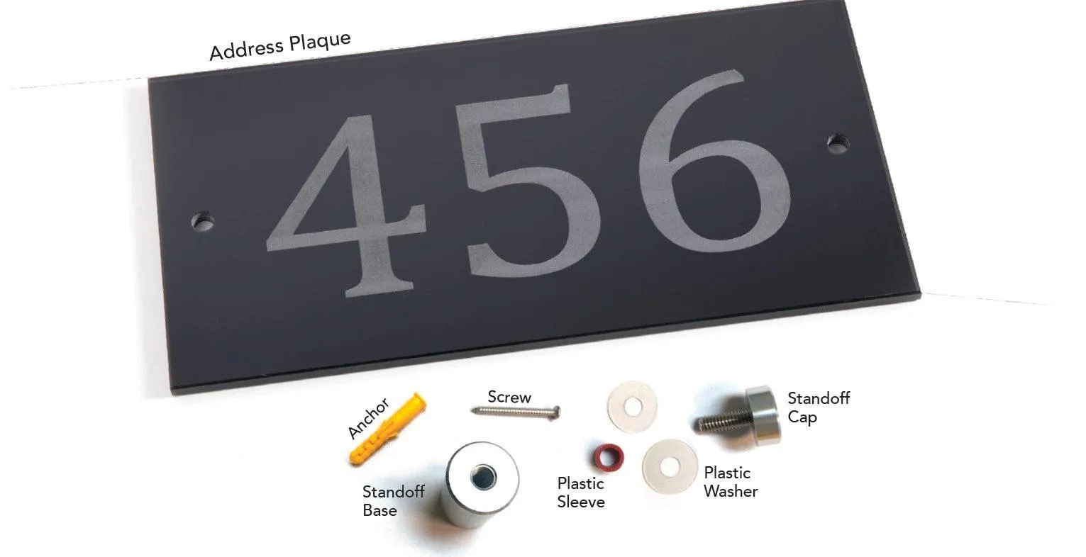 Customizable Glass Address Plaque