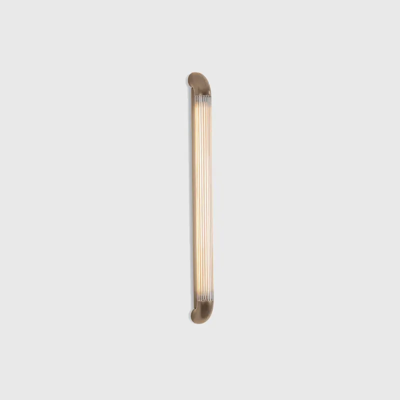 Cylindrical Linear Reeded Glass Wall Light
