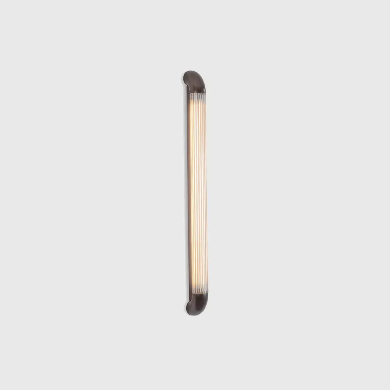 Cylindrical Linear Reeded Glass Wall Light