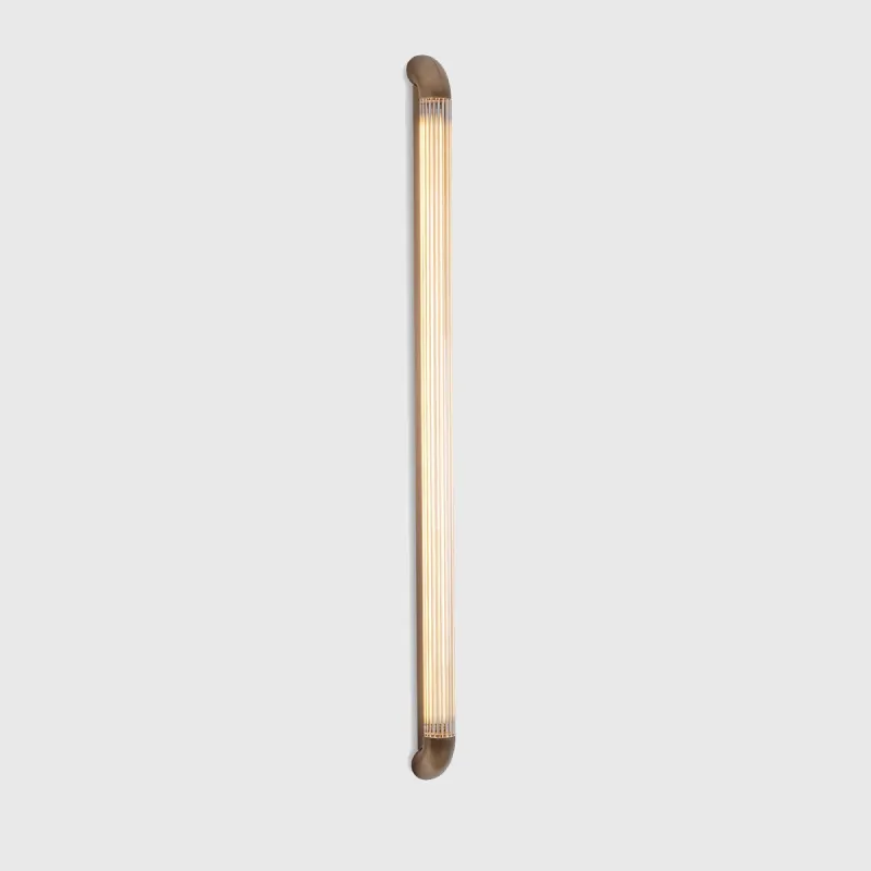 Cylindrical Linear Reeded Glass Wall Light