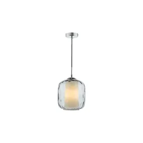 Dar MAJ0150 | Majella Pendant | Polished Chrome & Smoked Glass