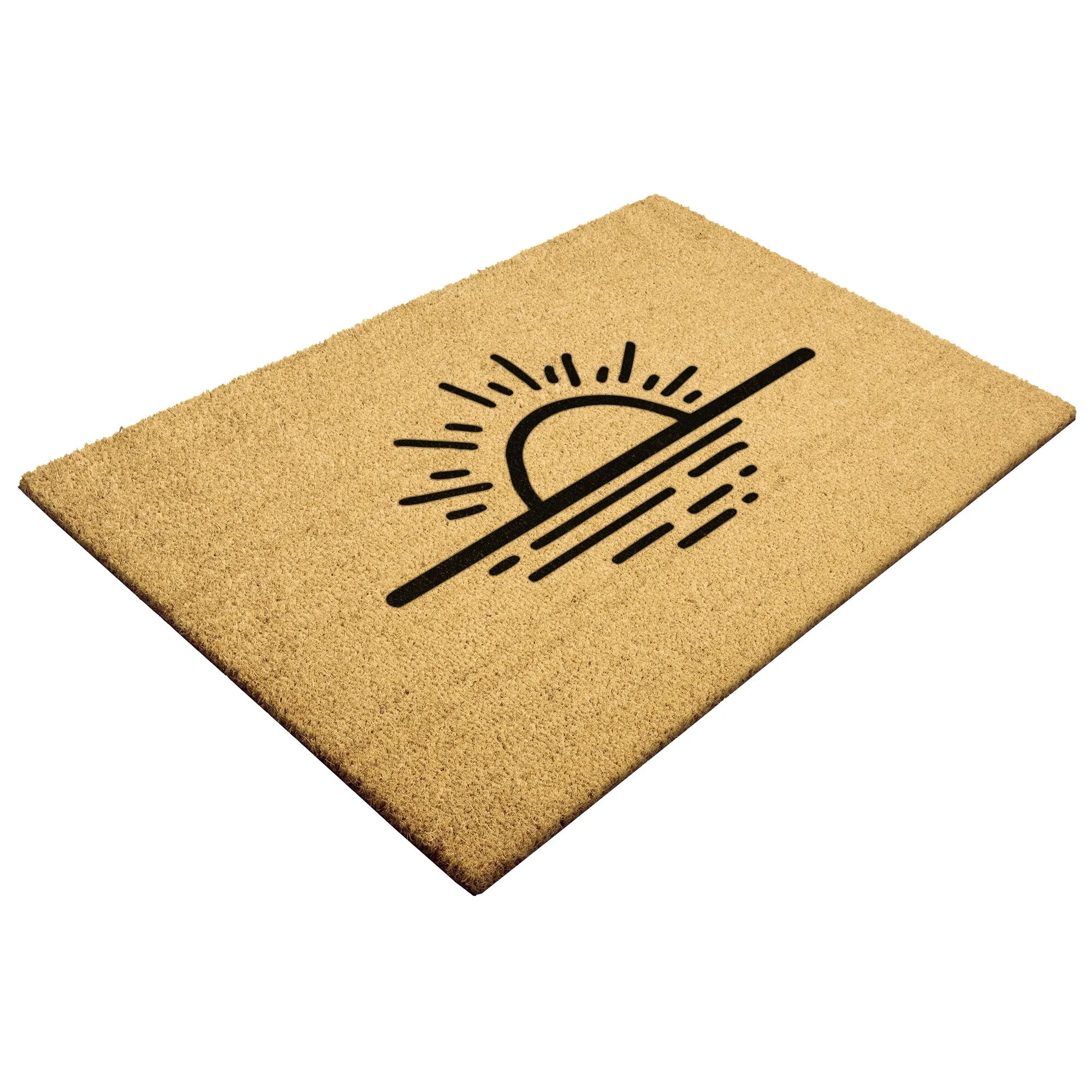 Door Mat Coir Welcome Mat Morning Sun Decor