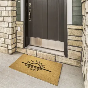 Door Mat Coir Welcome Mat Morning Sun Decor
