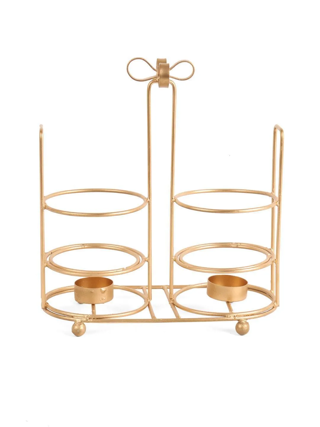 Double Glass Bow Ceramic Platter | Hanging Bowl Planter For Kitchen & Home Decor